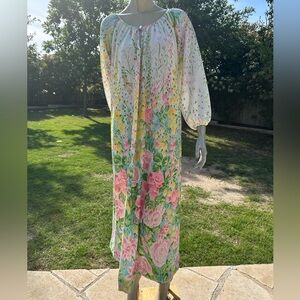 1970’s Floral Night Gown/Kaftan- OS